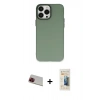 MARSİLYAN™- iPhone 13 Pro Max Kılıf Ahenk Çizgi Prime - Siyah 6D Mat Seramik Hayalet Nano Ekran Koruyucu + Rainbow Kamera Lens Koruma Cam - KI