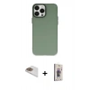 MARSİLYAN™- iPhone 13 Pro Max Kılıf Ahenk Çizgi Prime - Siyah Bilvis 3D Cam Ekran Koruyucu + Gold Pers Alüminyum Kamera Lens