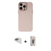 MARSİLYAN™- iPhone 13 Pro Max Kılıf Ahenk Çizgi Prime - Siyah Bilvis 3D Cam Ekran Koruyucu + Gold Pers Alüminyum Kamera Lens