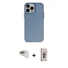 MARSİLYAN™- iPhone 13 Pro Max Kılıf Ahenk Çizgi Prime - Siyah Bilvis 3D Cam Ekran Koruyucu + Gold Pers Alüminyum Kamera Lens