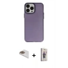 MARSİLYAN™- iPhone 13 Pro Max Kılıf Ahenk Çizgi Prime - Siyah Bilvis 3D Cam Ekran Koruyucu + Gold Pers Alüminyum Kamera Lens