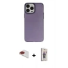 MARSİLYAN™- iPhone 13 Pro Max Kılıf Ahenk Çizgi Prime - Siyah Bilvis 3D Cam Ekran Koruyucu + Pers Alüminyum Kamera Lens - KI