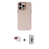 MARSİLYAN™- iPhone 13 Pro Max Kılıf Ahenk Çizgi Prime - Siyah Bilvis 3D Cam Ekran Koruyucu + Pers Alüminyum Kamera Lens - KI