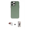 MARSİLYAN™- iPhone 13 Pro Max Kılıf Ahenk Çizgi Prime - Siyah Bilvis 3D Cam Ekran Koruyucu + Pers Alüminyum Kamera Lens - KI