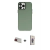 MARSİLYAN™- iPhone 13 Pro Max Kılıf Ahenk Çizgi Prime - Siyah Bilvis 3D Cam Ekran Koruyucu + Kırmızı Rainbow Kamera Lens Koruma Cam