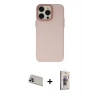 MARSİLYAN™- iPhone 13 Pro Max Kılıf Ahenk Çizgi Prime - Siyah Bilvis 3D Cam Ekran Koruyucu + Mor Rainbow Kamera Lens Koruma Cam