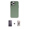 MARSİLYAN™- iPhone 13 Pro Max Kılıf Ahenk Çizgi Prime - Siyah Bilvis 3D Cam Ekran Koruyucu + Neon Fosforlu Kamera Lens - BZ
