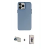 MARSİLYAN™- iPhone 13 Pro Max Kılıf Ahenk Çizgi Prime - Siyah Bilvis 3D Cam Ekran Koruyucu + Rainbow Kamera Lens Koruma Cam - MI