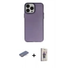 MARSİLYAN™- iPhone 13 Pro Max Kılıf Ahenk Çizgi Prime - Siyah Bilvis 3D Cam Ekran Koruyucu + Renkli Kamera Lens Koruma Cam - MI