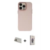MARSİLYAN™- iPhone 13 Pro Max Kılıf Ahenk Çizgi Prime - Siyah Bilvis 3D Cam Ekran Koruyucu + Rainbow Kamera Lens Koruma Cam - REGD