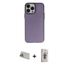 MARSİLYAN™- iPhone 13 Pro Max Kılıf Ahenk Çizgi Prime - Siyah Bilvis 3D Cam Ekran Koruyucu + Rainbow Kamera Lens Koruma Cam - REGD