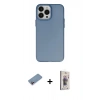 MARSİLYAN™- iPhone 13 Pro Max Kılıf Ahenk Çizgi Prime - Siyah Bilvis 3D Cam Ekran Koruyucu + Shine Kamera Lens Koruma Cam - PE