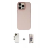 MARSİLYAN™- iPhone 13 Pro Max Kılıf Ahenk Çizgi Prime - Siyah Bilvis 3D Cam Ekran Koruyucu + Shine Kamera Lens - GD