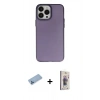 MARSİLYAN™- iPhone 13 Pro Max Kılıf Ahenk Çizgi Prime - Siyah Bilvis 3D Cam Ekran Koruyucu + Shine Kamera Lens Koruma Cam - MI