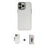 MARSİLYAN™- iPhone 13 Pro Max Kılıf Ahenk Çizgi Prime - Siyah Bilvis 3D Cam Ekran Koruyucu + Shine Kamera Lens - GD