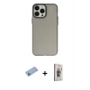 MARSİLYAN™- iPhone 13 Pro Max Kılıf Ahenk Çizgi Prime - Siyah Bilvis 3D Cam Ekran Koruyucu + Shine Kamera Lens Koruma Cam - MI
