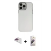 MARSİLYAN™- iPhone 13 Pro Max Kılıf Ahenk Çizgi Prime - Siyah Bilvis 3D Mat Cam Ekran Koruyucu + Pers Alüminyum Kamera Lens - GI