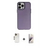 MARSİLYAN™- iPhone 13 Pro Max Kılıf Ahenk Çizgi Prime - Siyah Bilvis 3D Mat Cam Ekran Koruyucu + Shine Kamera Lens - GD