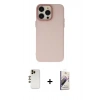 MARSİLYAN™- iPhone 13 Pro Max Kılıf Ahenk Çizgi Prime - Siyah Bilvis 3D Mat Cam Ekran Koruyucu + Shine Kamera Lens - GD