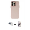 MARSİLYAN™- iPhone 13 Pro Max Kılıf Ahenk Çizgi Prime - Siyah Bilvis 3D Mat Cam Ekran Koruyucu + Pers Alüminyum Kamera Lens - LT