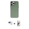 MARSİLYAN™- iPhone 13 Pro Max Kılıf Ahenk Çizgi Prime - Siyah Bilvis 3D Mat Cam Ekran Koruyucu + Pers Alüminyum Kamera Lens - LT