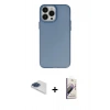 MARSİLYAN™- iPhone 13 Pro Max Kılıf Ahenk Çizgi Prime - Siyah Bilvis 3D Mat Cam Ekran Koruyucu + Pers Alüminyum Kamera Lens - LT