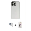 MARSİLYAN™- iPhone 13 Pro Max Kılıf Ahenk Çizgi Prime - Siyah Bilvis 3D Mat Cam Ekran Koruyucu + Pers Alüminyum Kamera Lens - LT