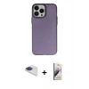 MARSİLYAN™- iPhone 13 Pro Max Kılıf Ahenk Çizgi Prime - Siyah Bilvis 3D Mat Cam Ekran Koruyucu + Pers Alüminyum Kamera Lens - LT