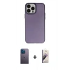 MARSİLYAN™- iPhone 13 Pro Max Kılıf Ahenk Çizgi Prime - Siyah Bilvis 3D Mat Cam Ekran Koruyucu + Neon Fosforlu Kamera Lens - MI