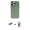 MARSİLYAN™- iPhone 13 Pro Max Kılıf Ahenk Çizgi Prime - Siyah Bilvis 3D Mat Cam Ekran Koruyucu + Renkli Kamera Lens Koruma Cam - MI