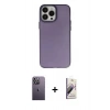 MARSİLYAN™- iPhone 13 Pro Max Kılıf Ahenk Çizgi Prime - Siyah Bilvis 3D Mat Cam Ekran Koruyucu + Neon Fosforlu Kamera Lens - BZ