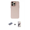MARSİLYAN™- iPhone 13 Pro Max Kılıf Ahenk Çizgi Prime - Siyah Bilvis 3D Mat Cam Ekran Koruyucu + Renkli Kamera Lens Koruma Cam - PE
