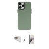 MARSİLYAN™- iPhone 13 Pro Max Kılıf Ahenk Çizgi Prime - Siyah Bilvis 3D Mat Cam Ekran Koruyucu + Pers Alüminyum Kamera Lens - GD