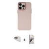 MARSİLYAN™- iPhone 13 Pro Max Kılıf Ahenk Çizgi Prime - Siyah Bilvis 3D Mat Cam Ekran Koruyucu + Pers Alüminyum Kamera Lens - GD