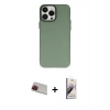 MARSİLYAN™- iPhone 13 Pro Max Kılıf Ahenk Çizgi Prime - Siyah Bilvis 3D Mat Cam Ekran Koruyucu + Rainbow Kamera Lens Koruma Cam - KI