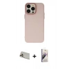 MARSİLYAN™- iPhone 13 Pro Max Kılıf Ahenk Çizgi Prime - Siyah Bilvis 3D Mat Cam Ekran Koruyucu + Rainbow Kamera Lens Koruma Cam - REGD
