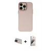 MARSİLYAN™- iPhone 13 Pro Max Kılıf Ahenk Çizgi Prime - Siyah Bilvis 3D Mat Cam Ekran Koruyucu + Rainbow Kamera Lens Koruma Cam - KI