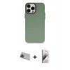 MARSİLYAN™- iPhone 13 Pro Max Kılıf Ahenk Çizgi Prime - Siyah Bilvis 3D Mat Cam Ekran Koruyucu + Rainbow Kamera Lens Koruma Cam - MI