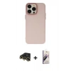 MARSİLYAN™- iPhone 13 Pro Max Kılıf Ahenk Çizgi Prime - Siyah Bilvis 3D Mat Cam Ekran Koruyucu + Raze Metal Kamera Lens - GD