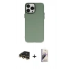 MARSİLYAN™- iPhone 13 Pro Max Kılıf Ahenk Çizgi Prime - Siyah Bilvis 3D Mat Cam Ekran Koruyucu + Raze Metal Kamera Lens - GD