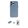 MARSİLYAN™- iPhone 13 Pro Max Kılıf Ahenk Çizgi Prime - Siyah Bilvis 3D Mat Cam Ekran Koruyucu + Renkli Kamera Lens Koruma Cam - TU
