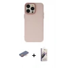 MARSİLYAN™- iPhone 13 Pro Max Kılıf Ahenk Çizgi Prime - Siyah Bilvis 3D Mat Cam Ekran Koruyucu + Renkli Kamera Lens Koruma Cam - TU