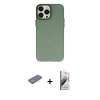 MARSİLYAN™- iPhone 13 Pro Max Kılıf Ahenk Çizgi Prime - Siyah Bilvis 3D Mat Cam Ekran Koruyucu + Renkli Kamera Lens Koruma Cam - SI