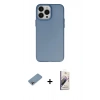 MARSİLYAN™- iPhone 13 Pro Max Kılıf Ahenk Çizgi Prime - Siyah Bilvis 3D Mat Cam Ekran Koruyucu + Shine Kamera Lens Koruma Cam - GI