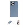 MARSİLYAN™- iPhone 13 Pro Max Kılıf Ahenk Çizgi Prime - Siyah Bilvis 3D Mat Cam Ekran Koruyucu + Shine Kamera Lens Koruma Cam - PE