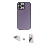 MARSİLYAN™- iPhone 13 Pro Max Kılıf Ahenk Çizgi Prime - Siyah Bilvis 3D Mat Cam Ekran Koruyucu + Pers Alüminyum Kamera Lens - SABE