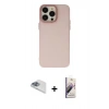 MARSİLYAN™- iPhone 13 Pro Max Kılıf Ahenk Çizgi Prime - Siyah Bilvis 3D Mat Cam Ekran Koruyucu + Pers Alüminyum Kamera Lens - SABE