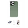 MARSİLYAN™- iPhone 13 Pro Max Kılıf Ahenk Çizgi Prime - Siyah Bilvis 3D Mat Cam Ekran Koruyucu + Renkli Kamera Lens Koruma Cam - YL