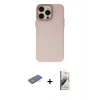 MARSİLYAN™- iPhone 13 Pro Max Kılıf Ahenk Çizgi Prime - Siyah Bilvis 3D Mat Cam Ekran Koruyucu + Renkli Kamera Lens Koruma Cam - YL