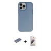 MARSİLYAN™- iPhone 13 Pro Max Kılıf Ahenk Çizgi Prime - Siyah Bilvis 3D Mat Cam Ekran Koruyucu + Renkli Kamera Lens Koruma Cam - YL